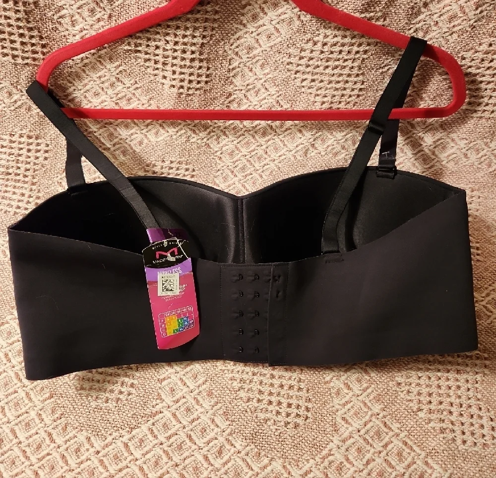 Maidenform Black Convertible Strapless Bra NWT